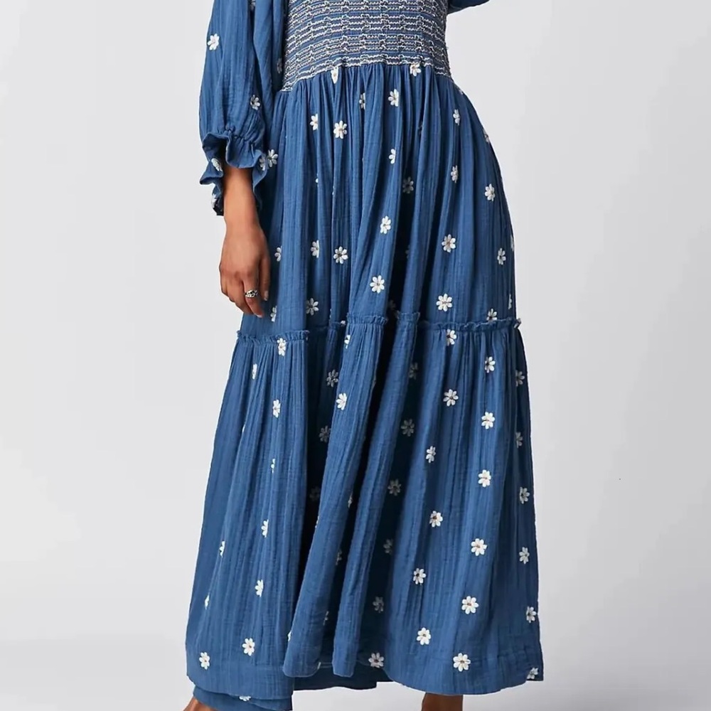 Free People | Dahlia Embroidered Maxi Dress | XS - Picture 3 of 16